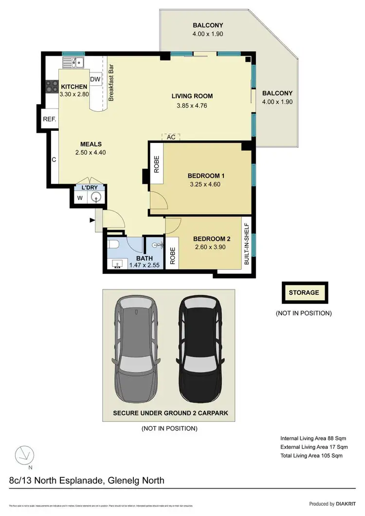 Floorplan of Homely apartment listing, 8C/13-14 North Esplanade, Glenelg North SA 5045