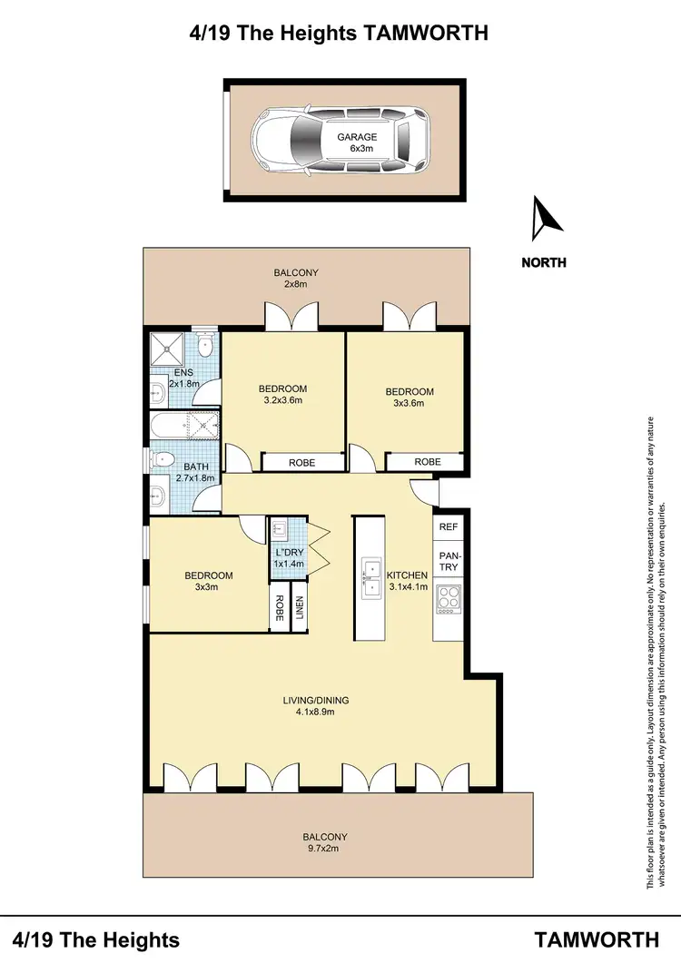 Floorplan of Homely house listing, 4/91 The Heights, Tamworth NSW 2340