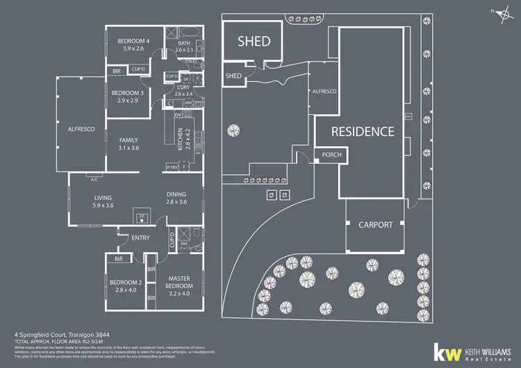 Floorplan of Homely house listing, 4 Springfield Court, Traralgon VIC 3844