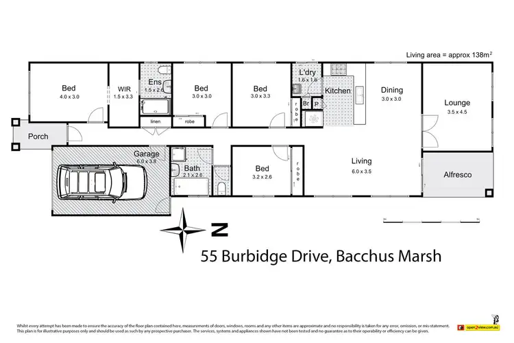 Floorplan of Homely house listing, 55 Burbidge Drive, Bacchus Marsh VIC 3340