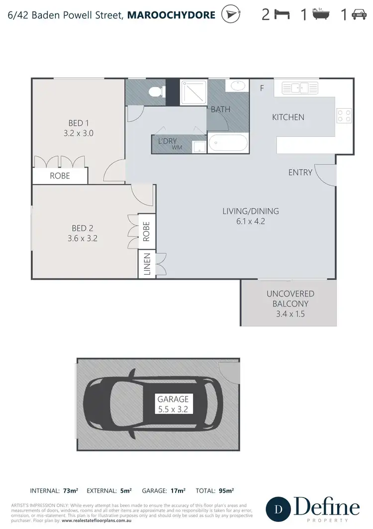 Floorplan of Homely unit listing, 6/40 Baden Powell Street, Maroochydore QLD 4558