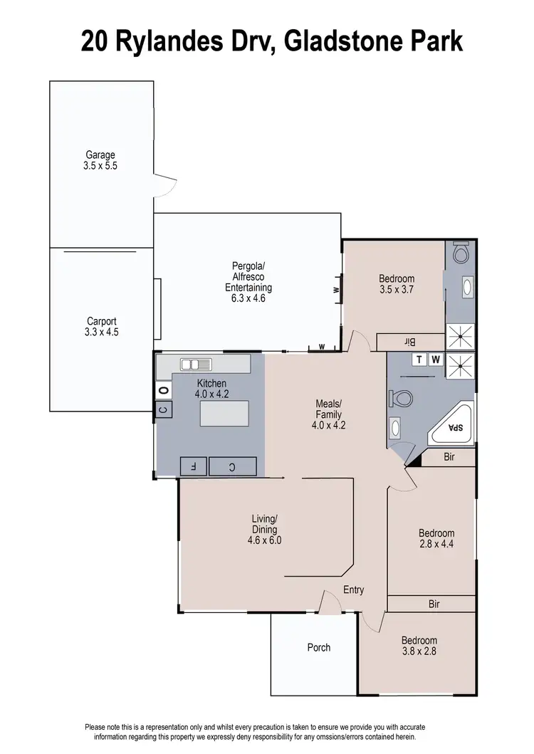Floorplan of Homely house listing, 20 Rylandes Drive, Gladstone Park VIC 3043
