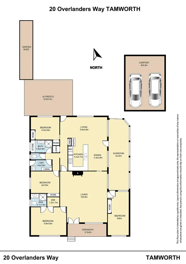 Floorplan of Homely house listing, 20 Overlanders Way, Tamworth NSW 2340