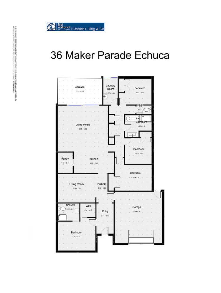 Floorplan of Homely house listing, 36 Maker Parade, Echuca VIC 3564