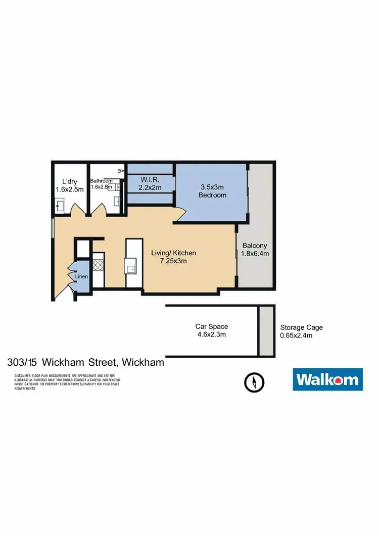 Floorplan of Homely apartment listing, 303/15 Wickham Street, Wickham NSW 2293