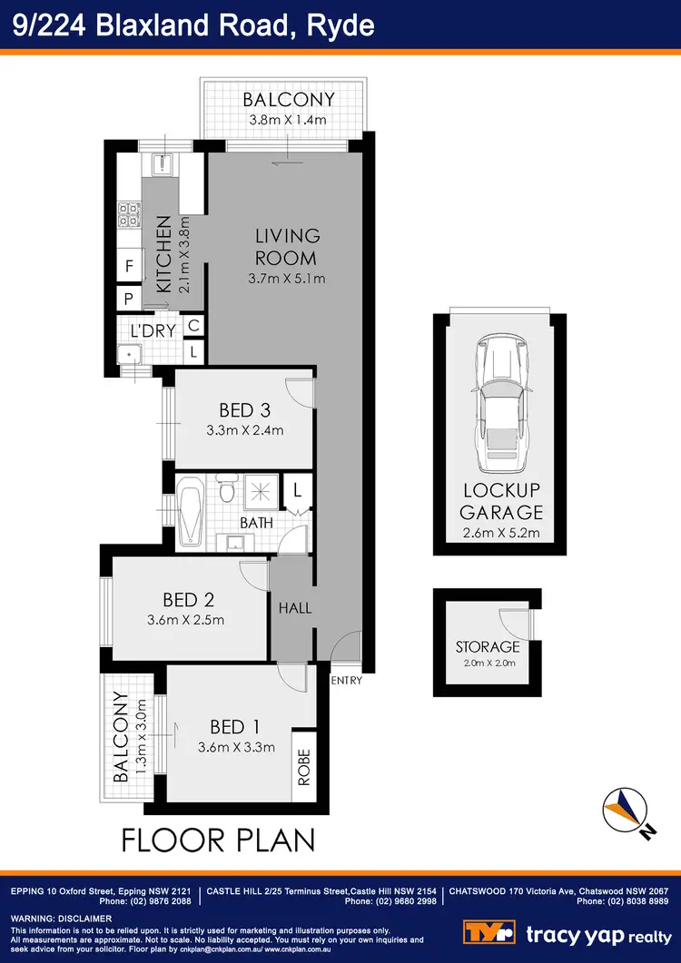 Floorplan of Homely unit listing, 9/224 Blaxland Road, Ryde NSW 2112
