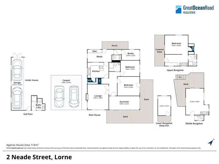 Floorplan of Homely house listing, 2 Neade Street, Lorne VIC 3232