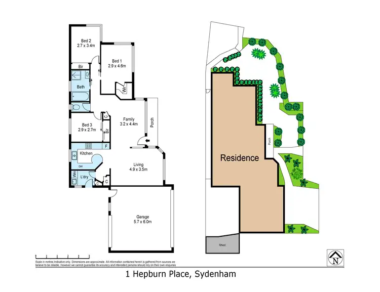 Floorplan of Homely house listing, 1 Hepburn Place, Sydenham VIC 3037