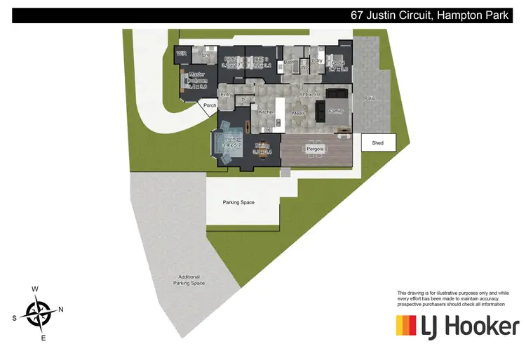 Floorplan of Homely house listing, 67 Justin Circuit, Hampton Park VIC 3976