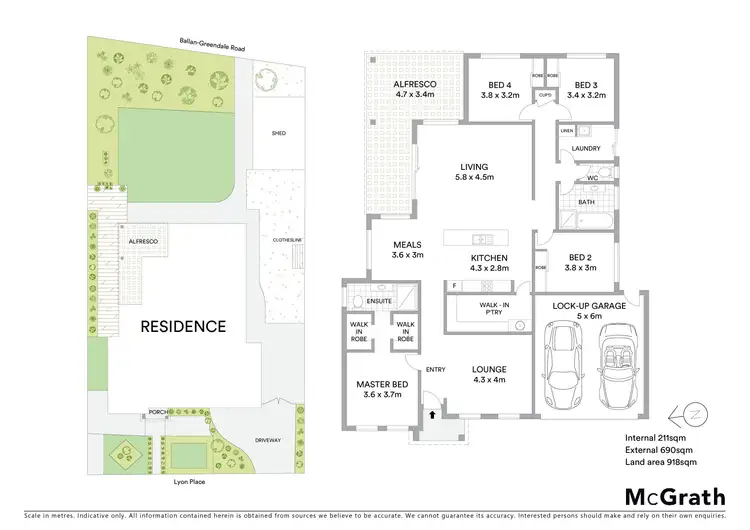 Floorplan of Homely house listing, 6 Lyon Place, Ballan VIC 3342