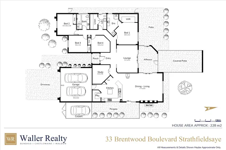 Floorplan of Homely house listing, 33 Brentwood Boulevard, Strathfieldsaye VIC 3551