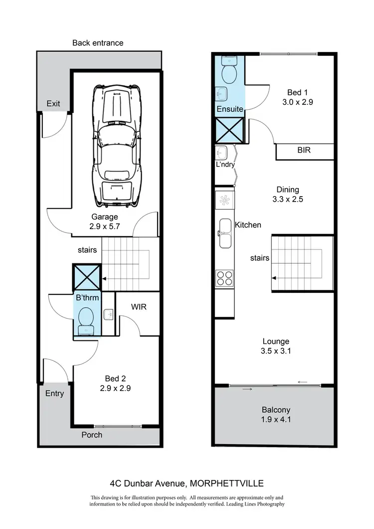 Floorplan of Homely townhouse listing, 4c Dunbar Avenue, Morphettville SA 5043
