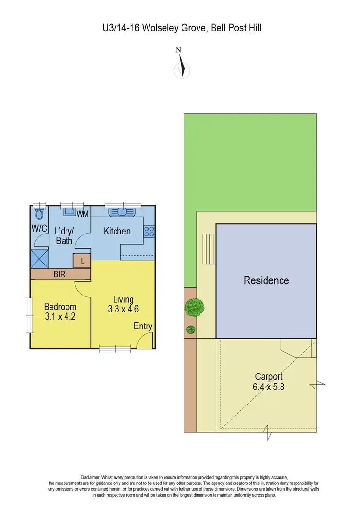 Floorplan of Homely unit listing, 3/14-16 Wolseley Grove, Bell Post Hill VIC 3215