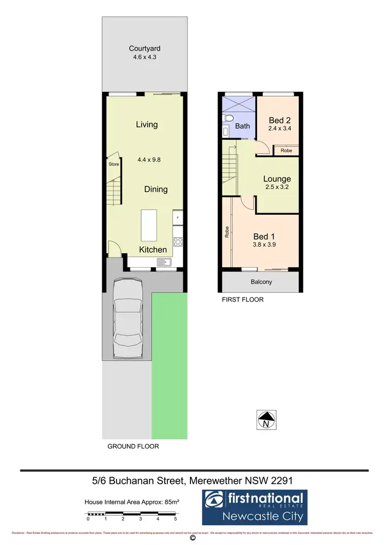 Floorplan of Homely townhouse listing, 5/6 Buchanan Street, Merewether NSW 2291