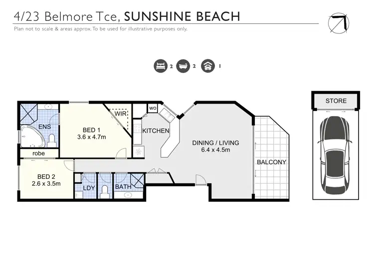 Floorplan of Homely apartment listing, 4/23 Belmore Terrace, Sunshine Beach QLD 4567