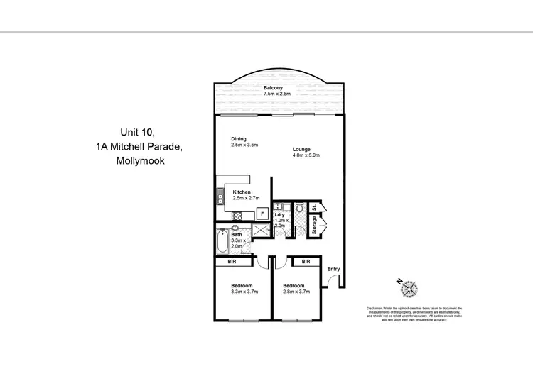 Floorplan of Homely unit listing, 10/1A Mitchell Parade, Mollymook NSW 2539