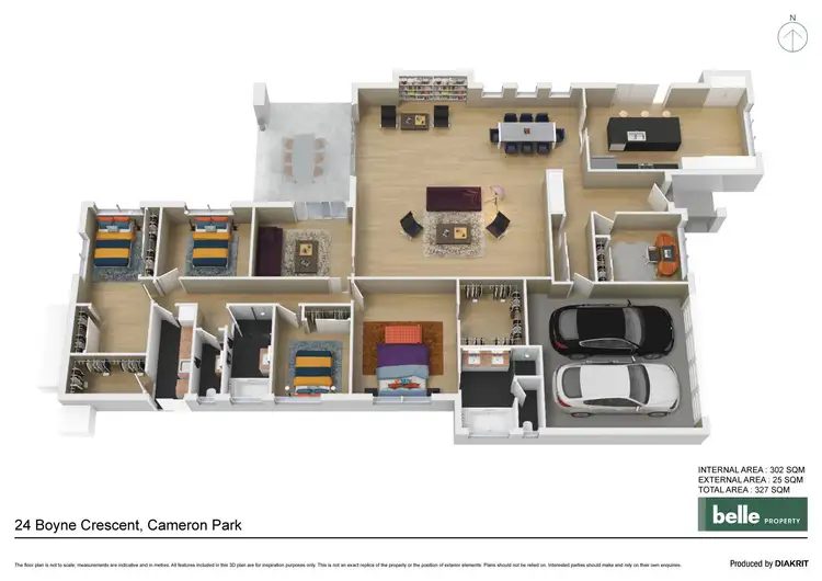 Floorplan of Homely house listing, 24 Boyne Crescent, Cameron Park NSW 2285