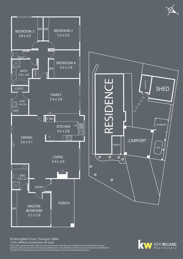 Floorplan of Homely house listing, 10 Springfield Court, Traralgon VIC 3844