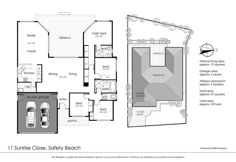 Floorplan of Homely house listing, 11 Sunrise Close, Safety Beach VIC 3936
