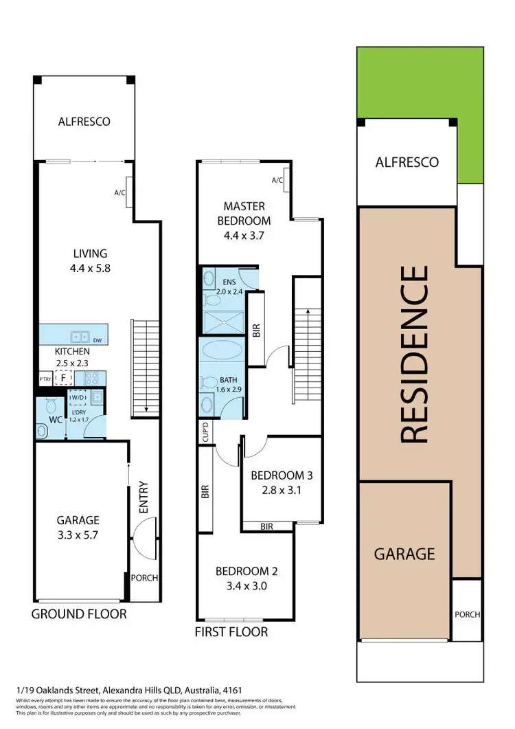 Floorplan of Homely townhouse listing, 11/9-11 Oaklands Street, Alexandra Hills QLD 4161