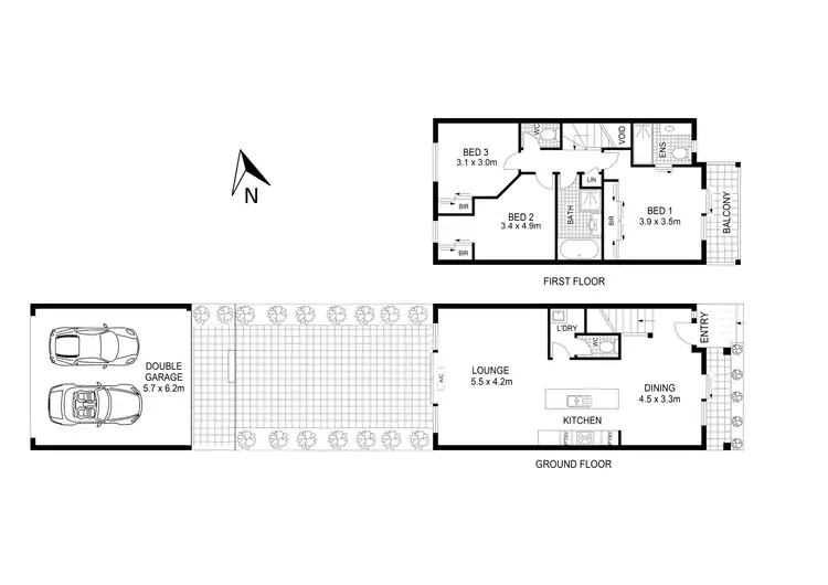 Floorplan of Homely townhouse listing, 15 Angeline Way, Craigieburn VIC 3064