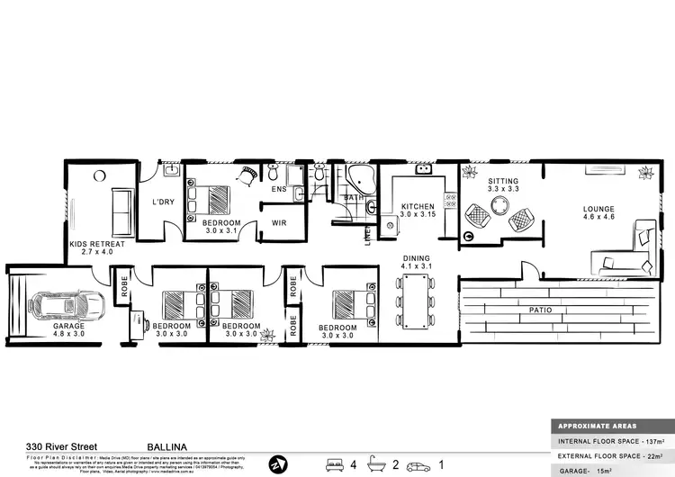 Floorplan of Homely house listing, 330 River Street, Ballina NSW 2478