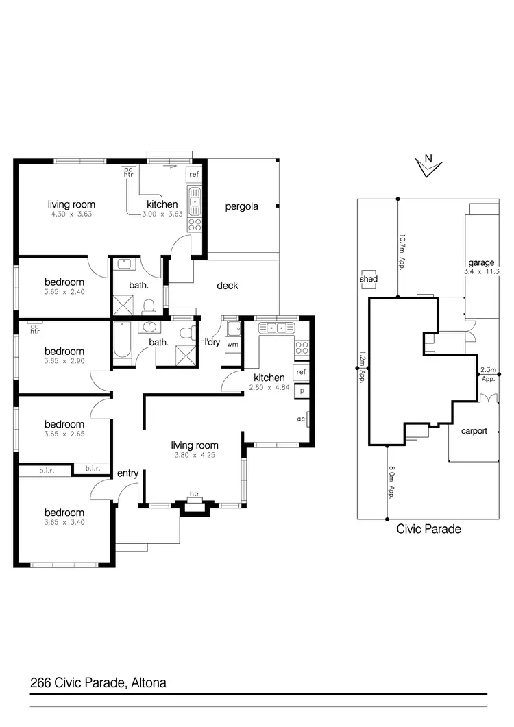 Floorplan of Homely house listing, 266 Civic Parade, Altona VIC 3018