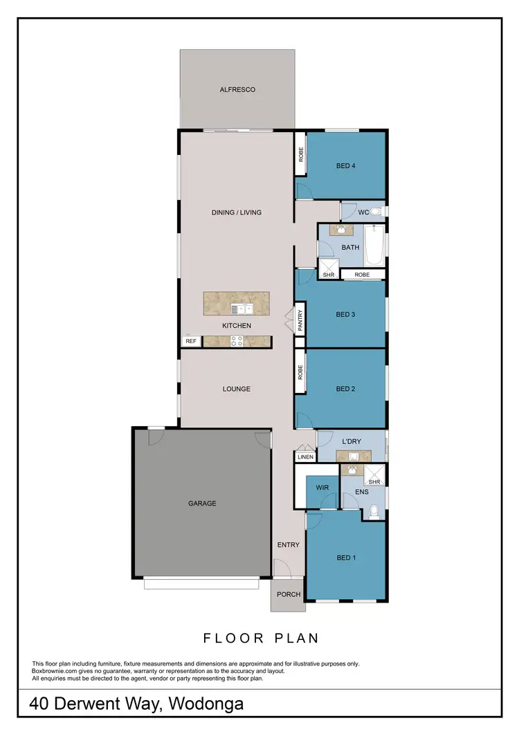 Floorplan of Homely house listing, 40 Derwent Way, West Wodonga VIC 3690
