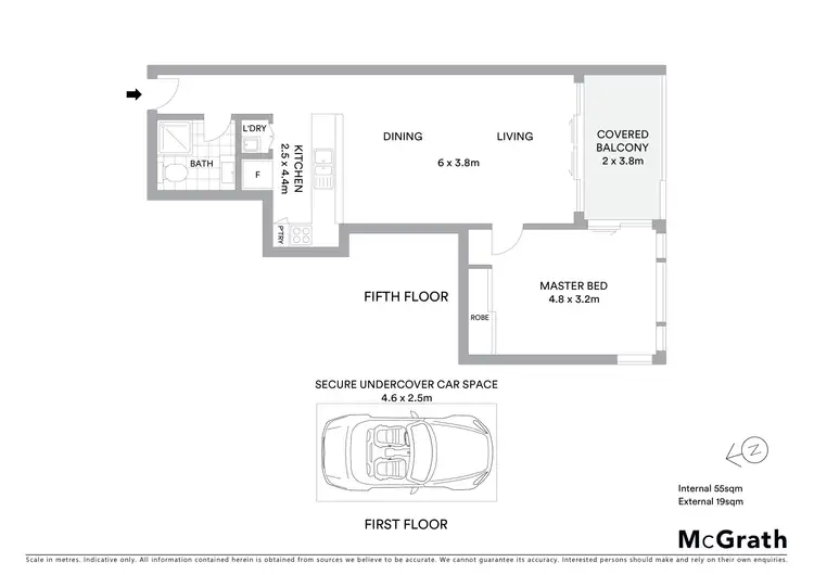 Floorplan of Homely apartment listing, 37/12 Baker Street, Gosford NSW 2250