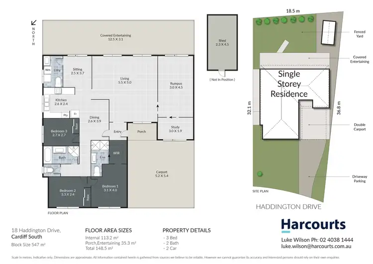 Floorplan of Homely house listing, 18 Haddington Drive, Cardiff South NSW 2285
