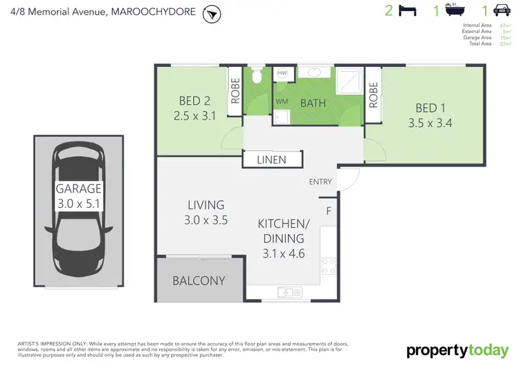 Floorplan of Homely unit listing, 4/8 Memorial Avenue, Maroochydore QLD 4558