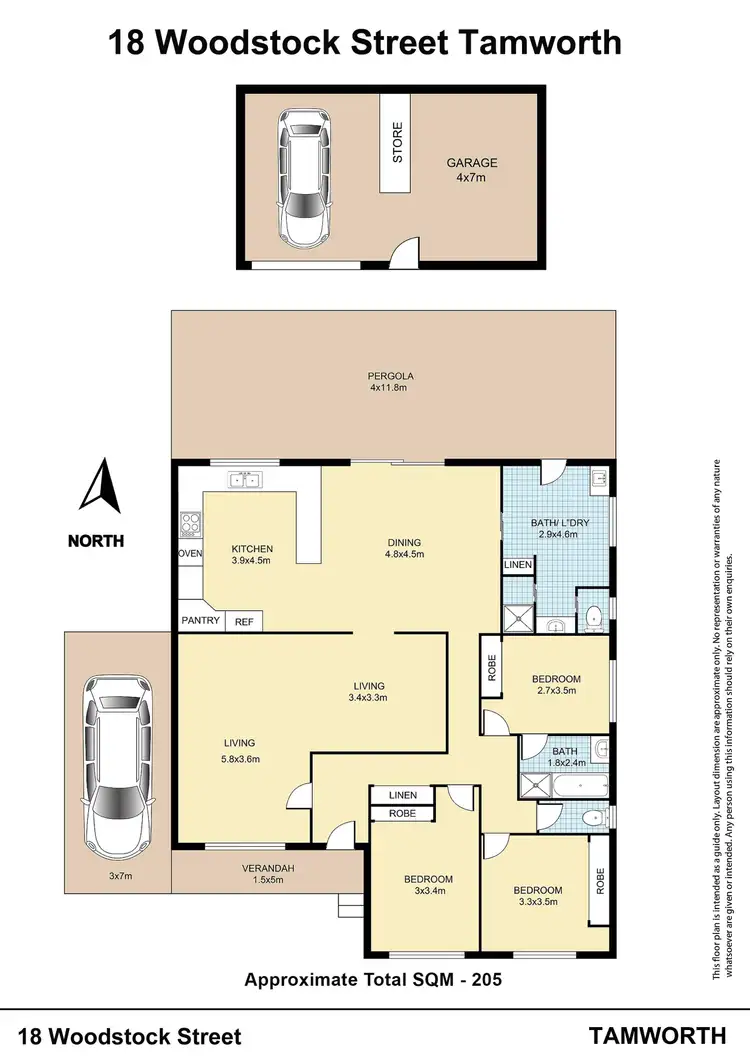 Floorplan of Homely house listing, 18 Woodstock Street, Tamworth NSW 2340