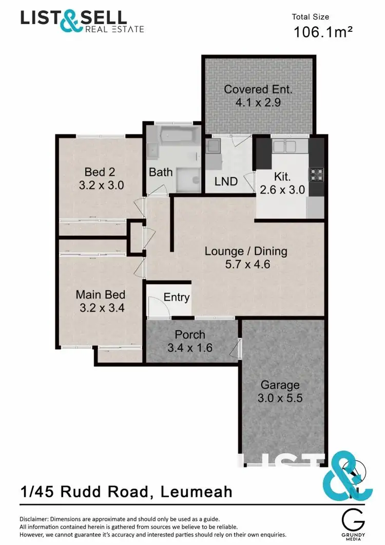 Floorplan of Homely villa listing, 1/45 Rudd Road, Leumeah NSW 2560