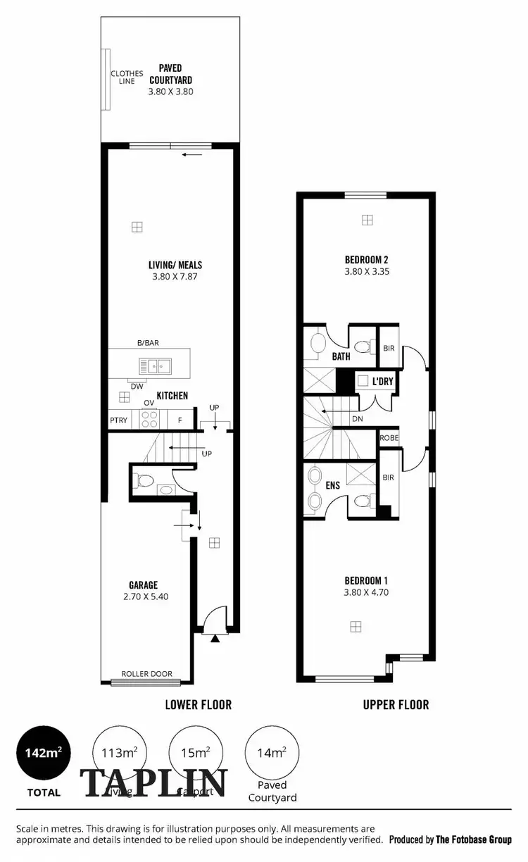 Floorplan of Homely townhouse listing, 2/1 Boucatt Place, Brompton SA 5007