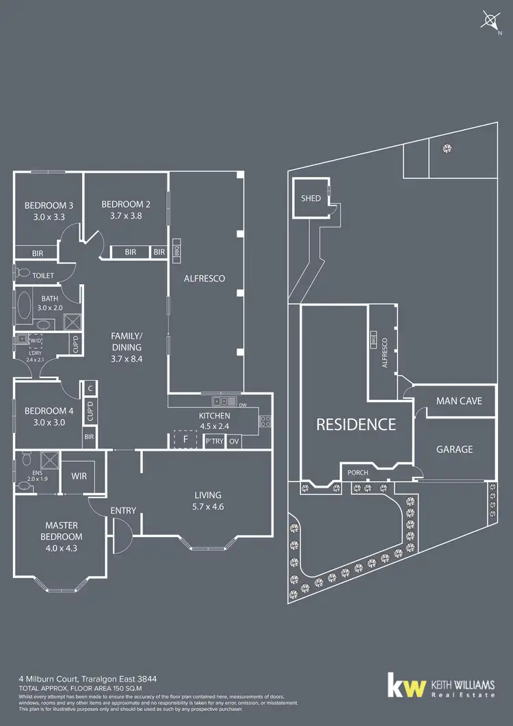 Floorplan of Homely house listing, 4 Milburn Court, Traralgon VIC 3844