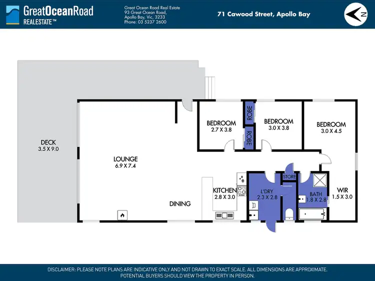 Floorplan of Homely house listing, 71 Cawood Street, Apollo Bay VIC 3233