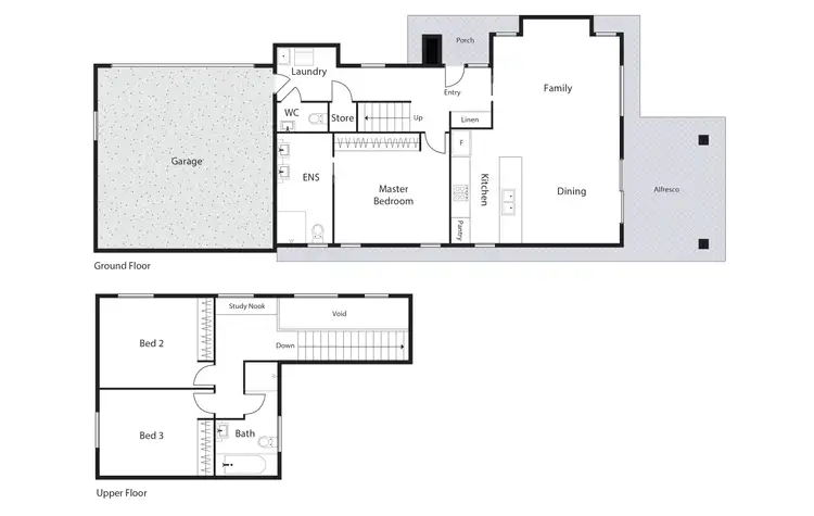 Floorplan of Homely townhouse listing, 33/1 Bon Scott Crescent, Moncrieff ACT 2914