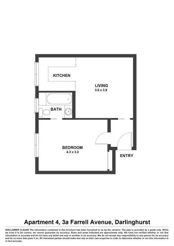 Floorplan of Homely apartment listing, 4/3a Farrell Avenue, Darlinghurst NSW 2010