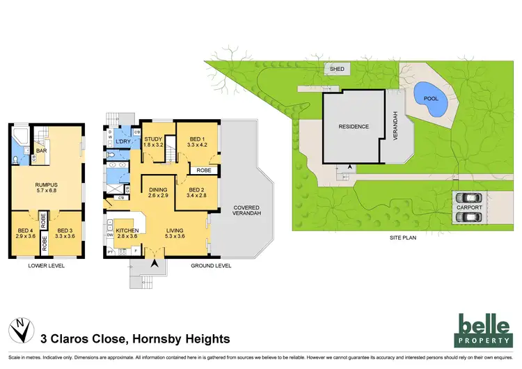 Floorplan of Homely house listing, 3 Claros Close, Hornsby Heights NSW 2077