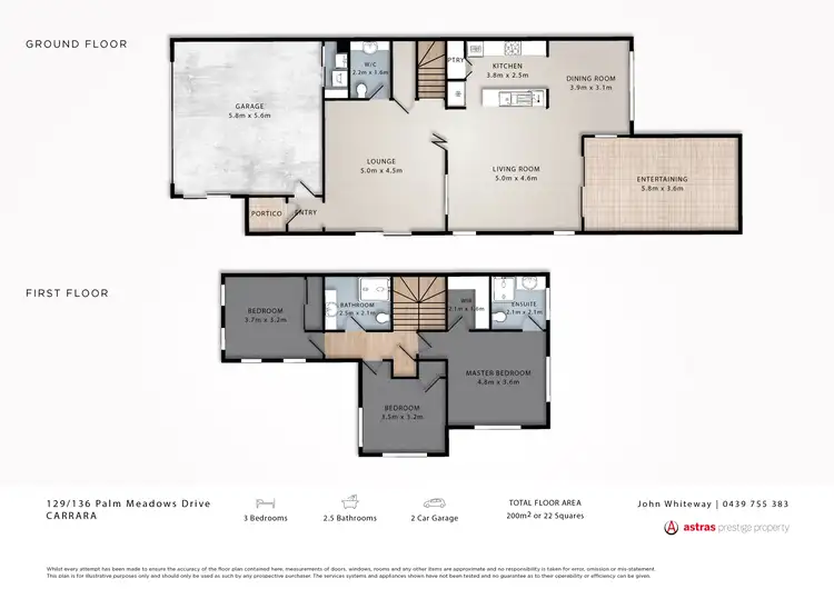Floorplan of Homely house listing, 129/136 Palm Meadows Drive, Carrara QLD 4211