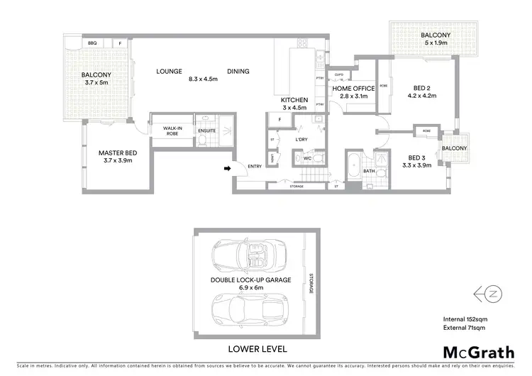 Floorplan of Homely apartment listing, 302/110 Brougham Street, Geelong VIC 3220