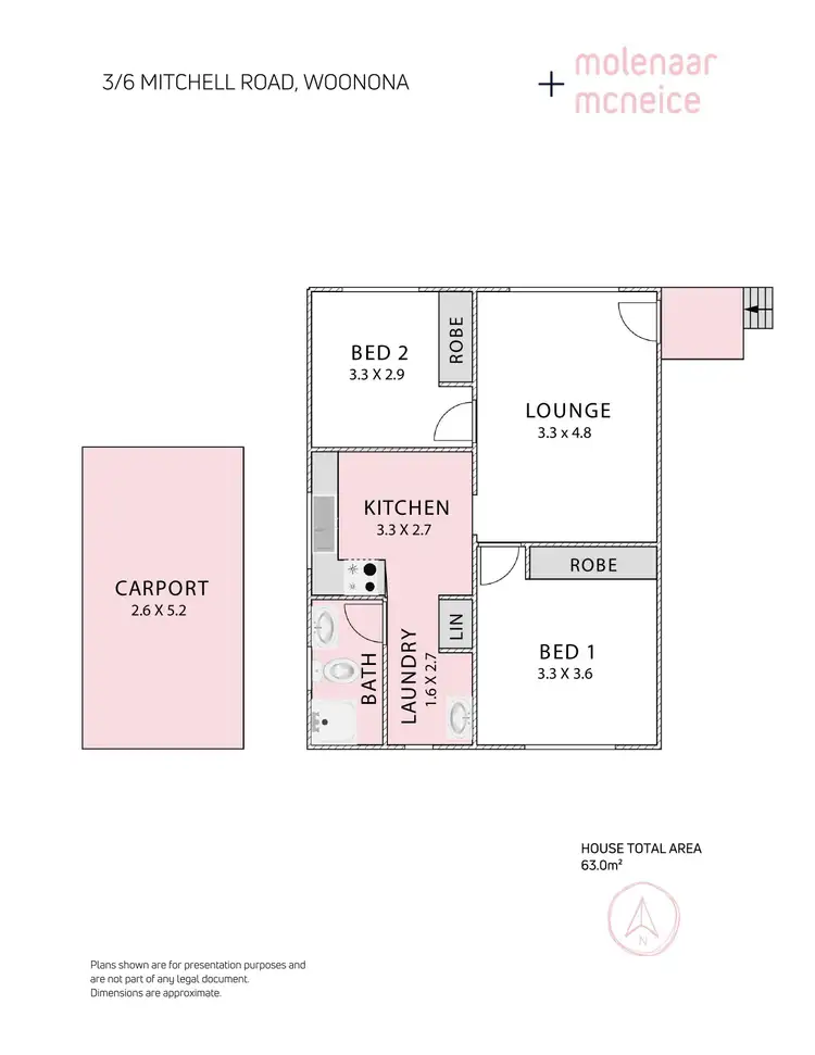 Floorplan of Homely villa listing, 3/6 Mitchell Road, Woonona NSW 2517