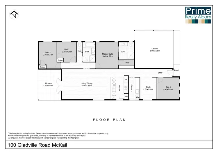 Floorplan of Homely house listing, 100 Gladville Road, Mckail WA 6330