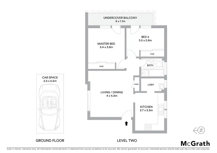 Floorplan of Homely apartment listing, 6/3 podmore Place, Hillsdale NSW 2036