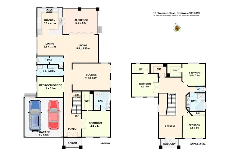 Floorplan of Homely house listing, 15 Stranraer Close, Greenvale VIC 3059
