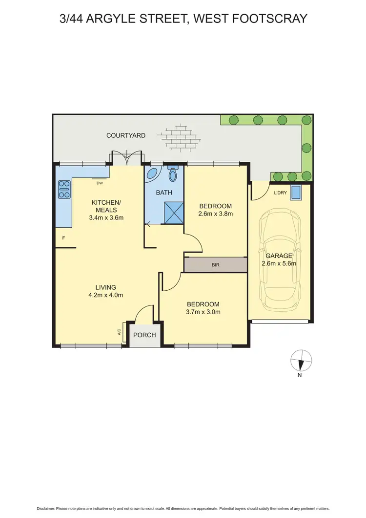 Floorplan of Homely unit listing, 3/44 Argyle Street, West Footscray VIC 3012