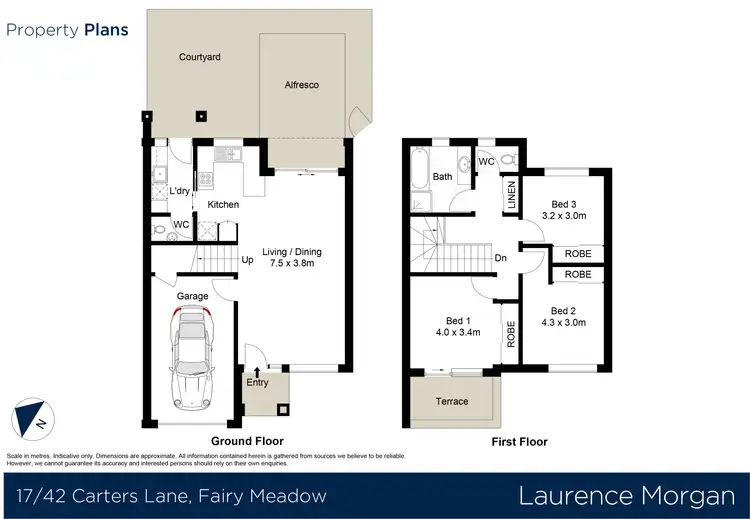 Floorplan of Homely townhouse listing, 17/42 Carters Lane, Fairy Meadow NSW 2519