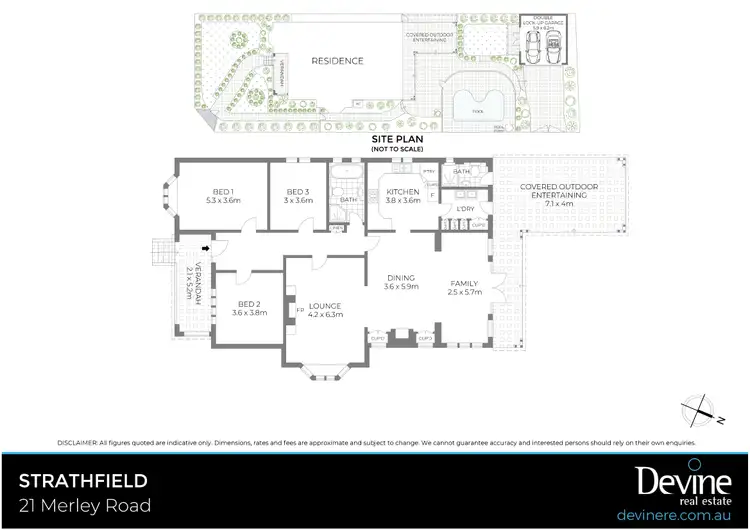 Floorplan of Homely house listing, 21 Merley Road, Strathfield NSW 2135