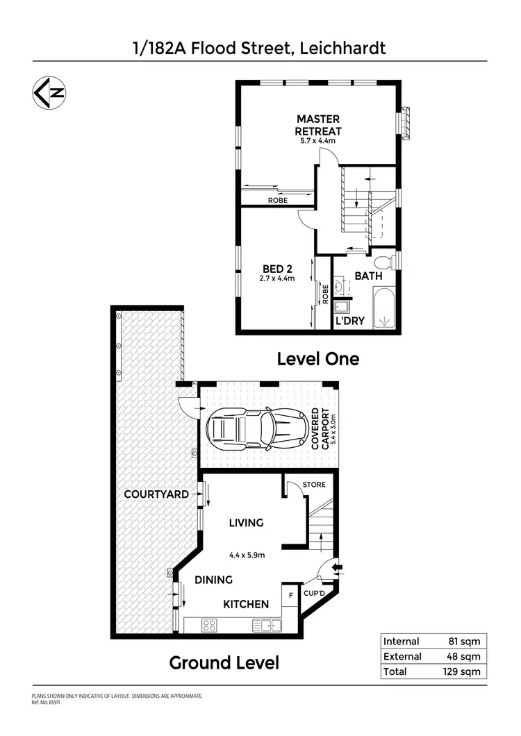 Floorplan of Homely townhouse listing, 1/182a Flood Street, Leichhardt NSW 2040