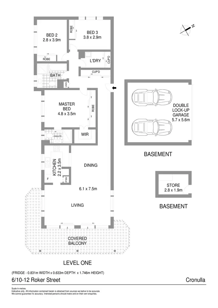 Floorplan of Homely apartment listing, 6/10-12 Roker Street, Cronulla NSW 2230